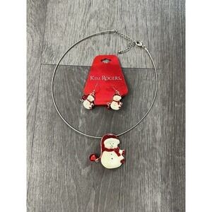 Snowman‎ Jewelry earring necklace pin Kim Rogers